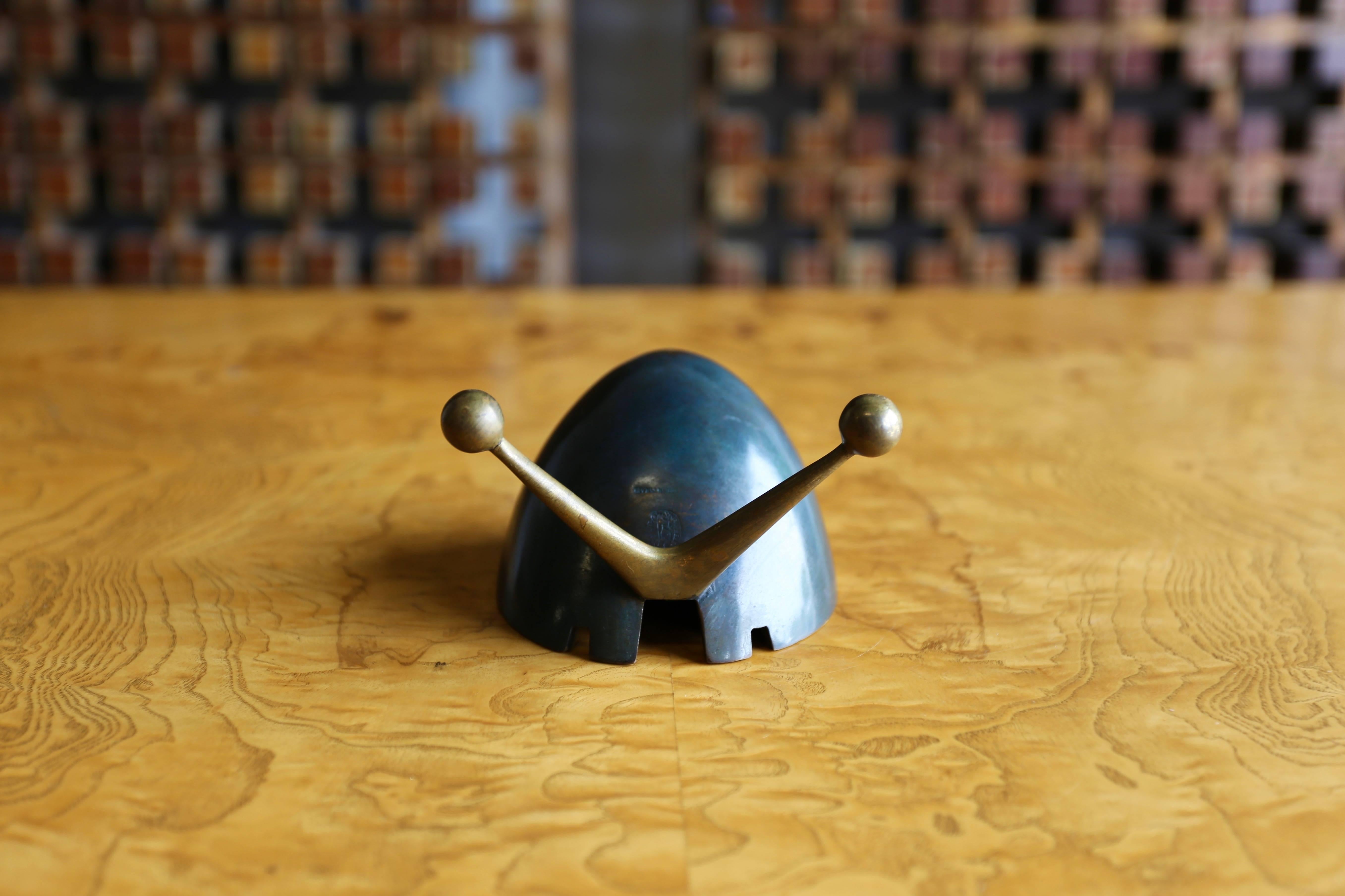 Bronze Pal-Bell Snail Ashtray by Maurice Ascalon