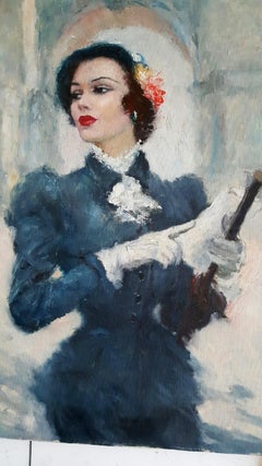 Elegant Parisian Women in front of  Arc de Triomphe Paris