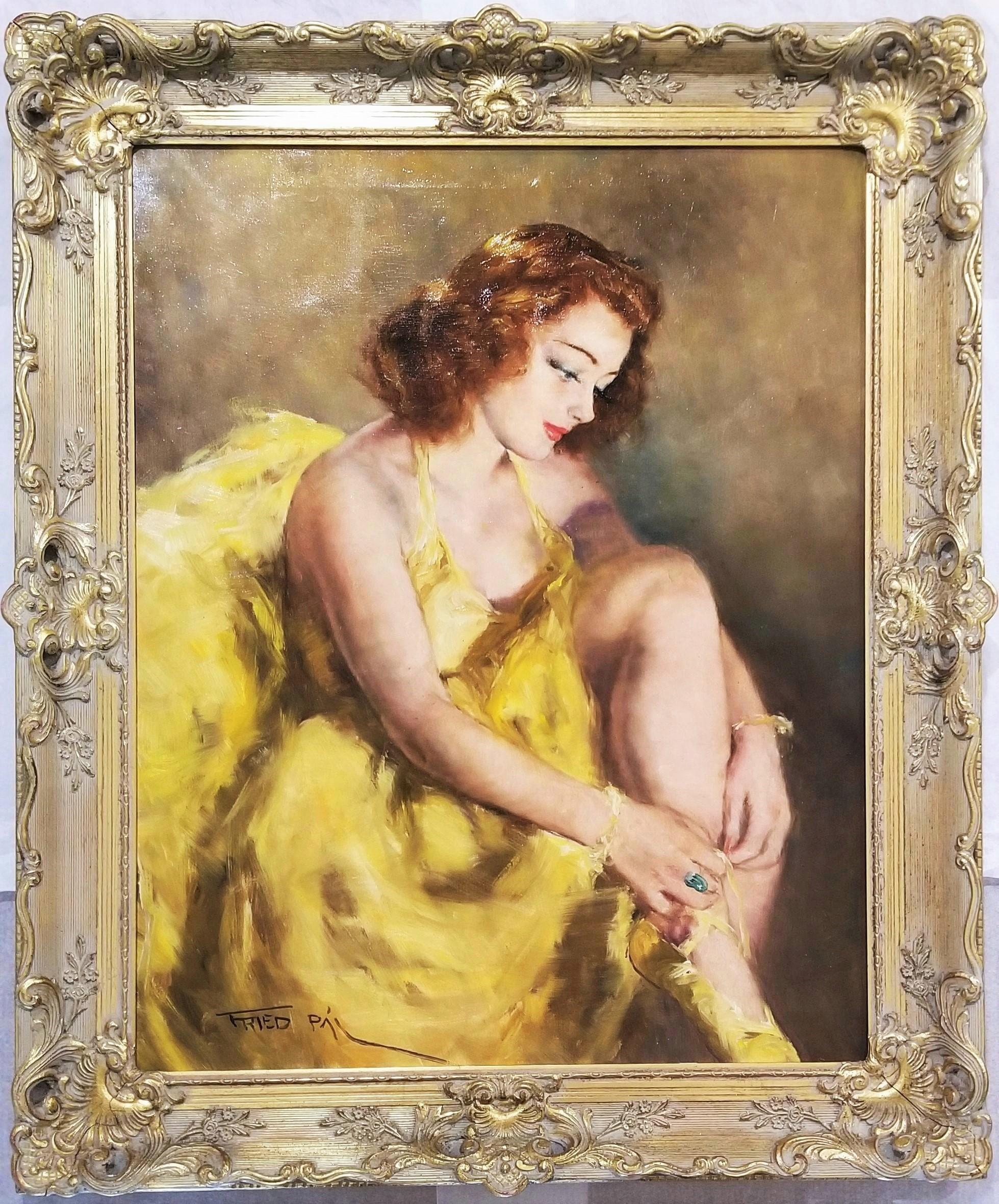 Hortense (Ballerina) /// Impressionismus Degas Französisches Ballett Renoir Figurative Kunst – Painting von Pal Fried