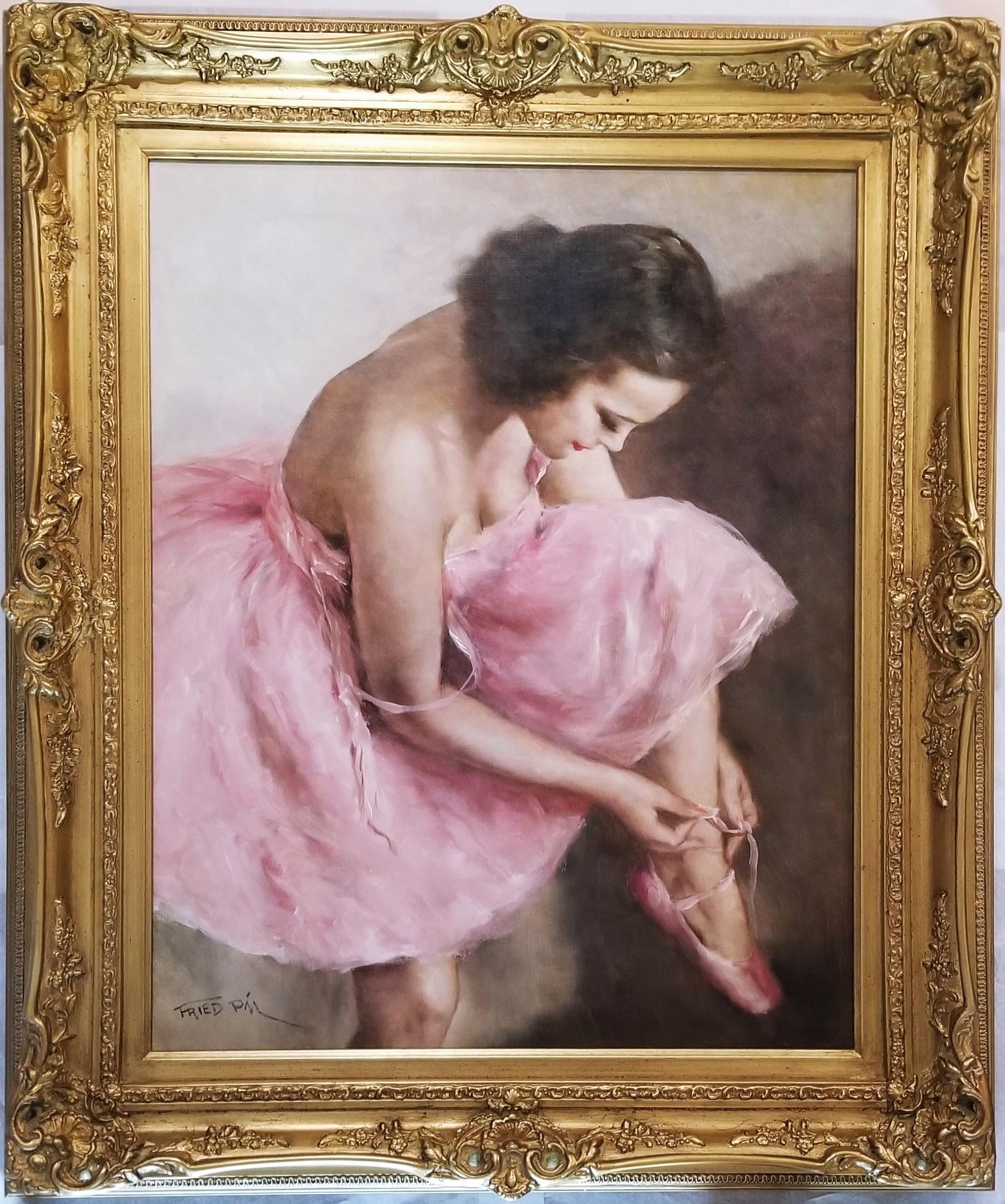Intermission (Ballerina) /// Impressionismus Degas Französisches Ballett Renoir Figurative – Painting von Pal Fried