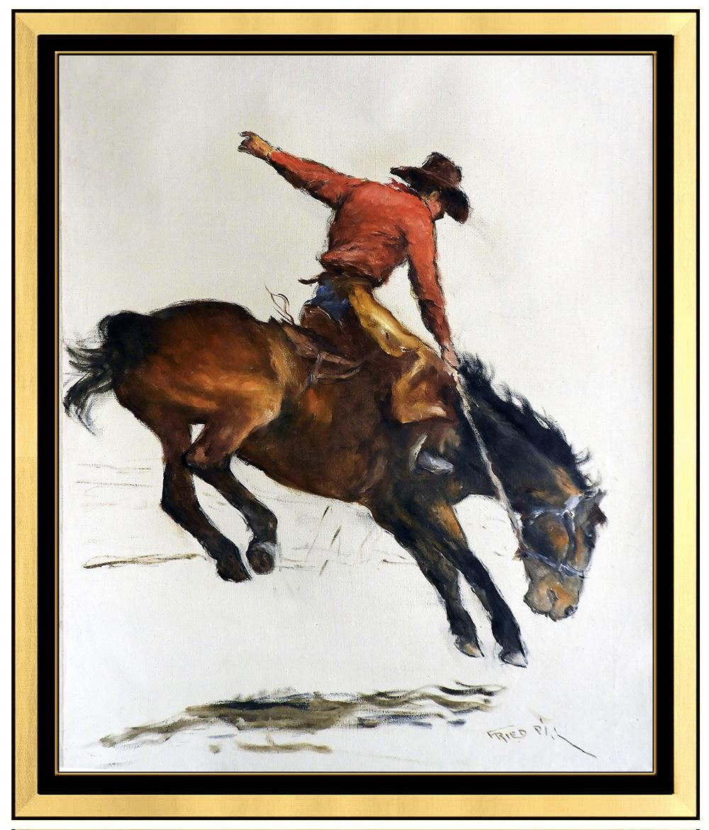 bucking horse painting