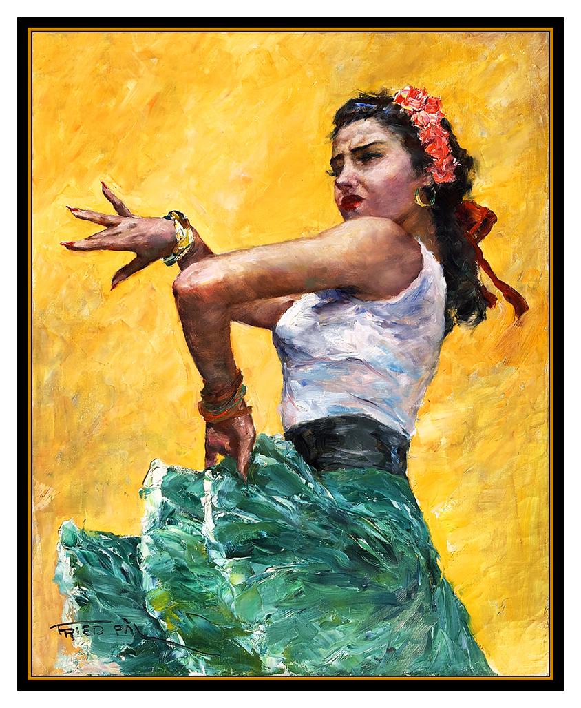 Pal Fried Authentic & Large Original Oil Painting on Canvas, Professionally Custom Framed iand listed with the Submit Best Offer option  

Accepting Offers Now: The item up for sale is a spectacular and bold Oil Painting by Fried, that was