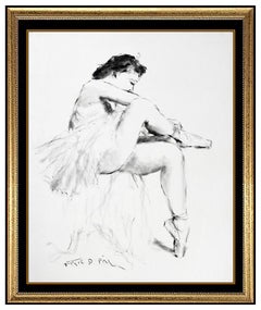 Pal Fried Original Painting Large Oil On Canvas Signed Dance Ballet Portrait Art