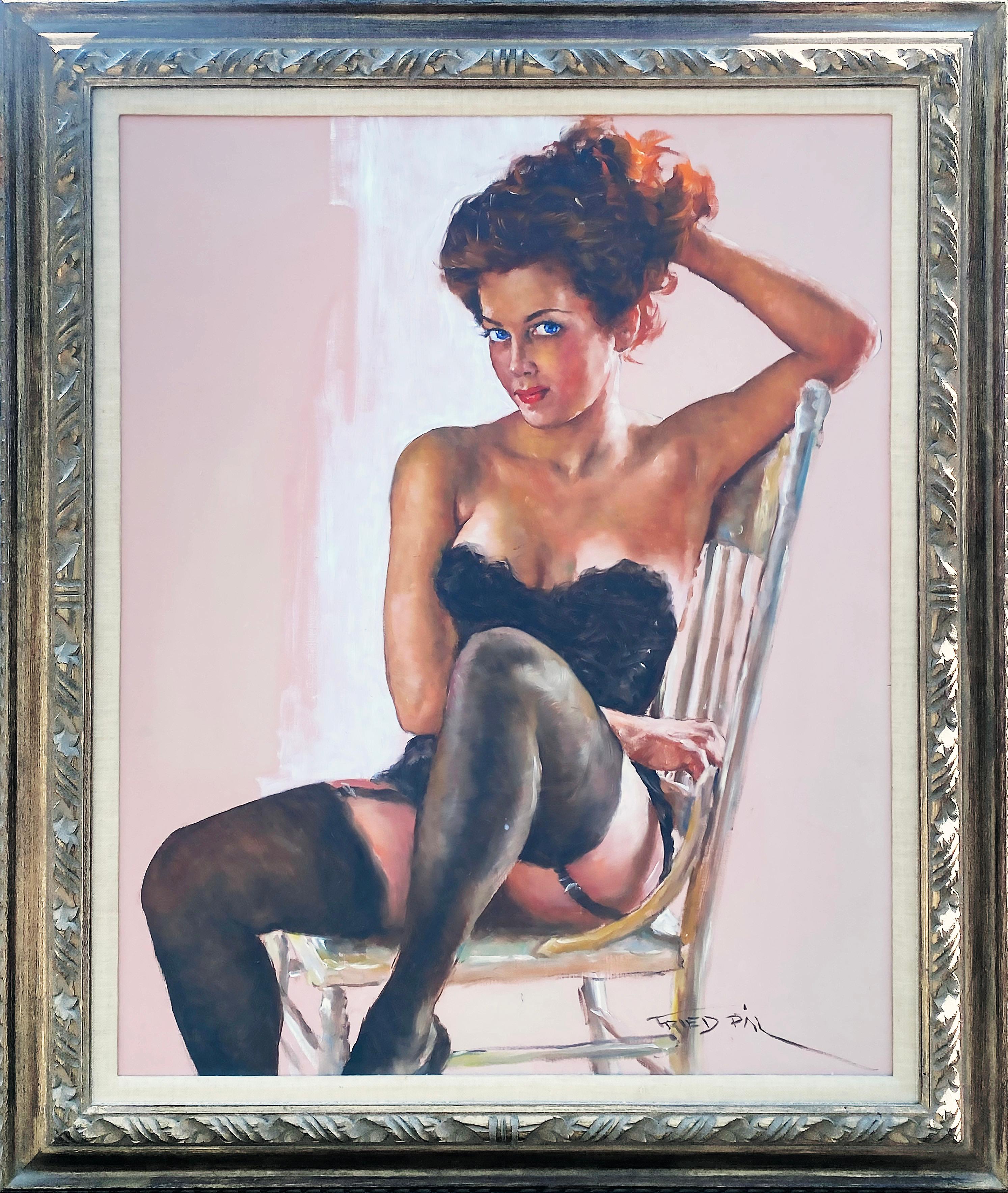Pin Up Girl - Painting by Pal Fried