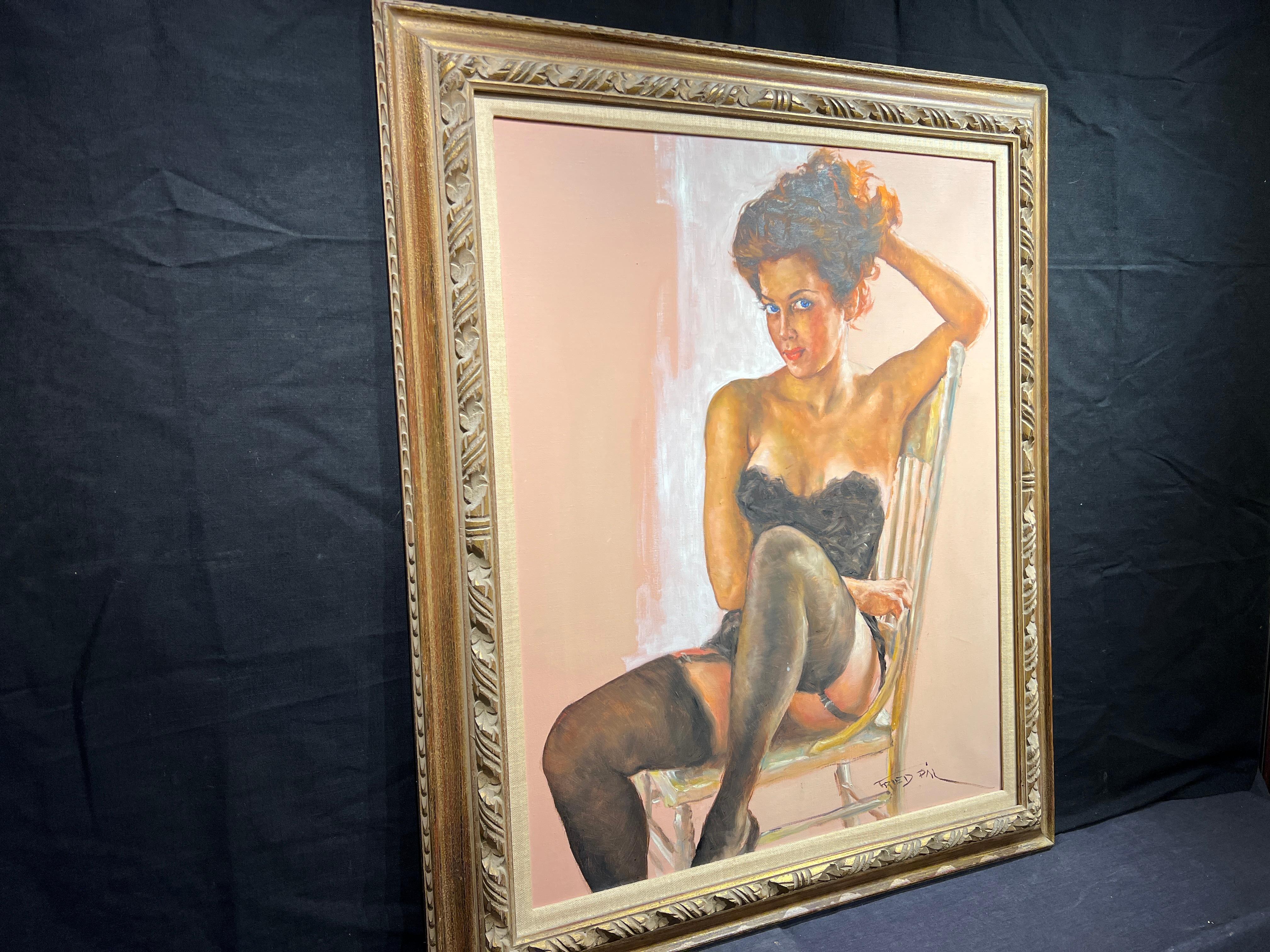 Pin Up Girl
By Pal Fried (Hungarian, American, 1893-1976)
Signed Lower Right
Unframed: 30