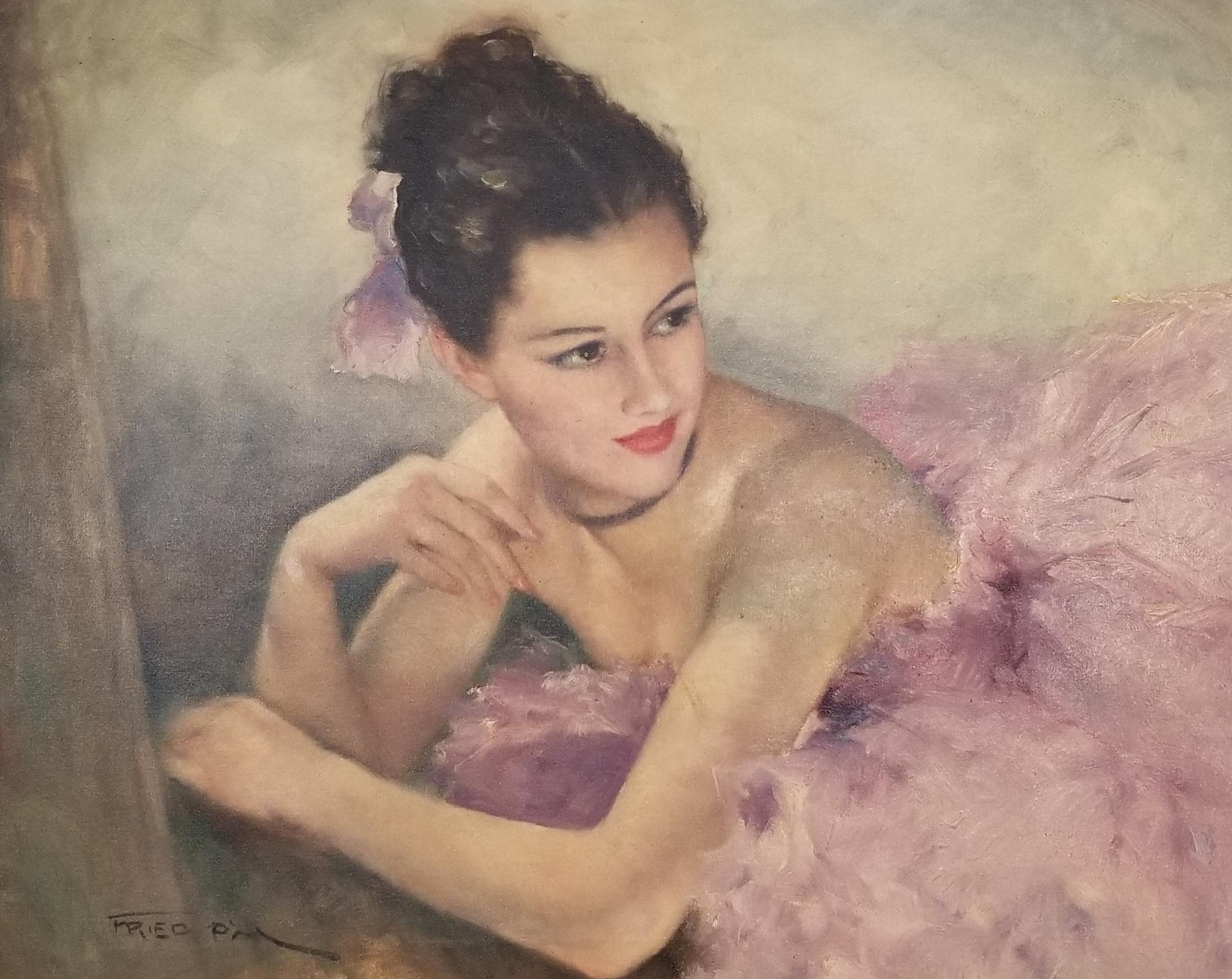 Pal Fried Figurative Painting - Renee - The Ballerina 