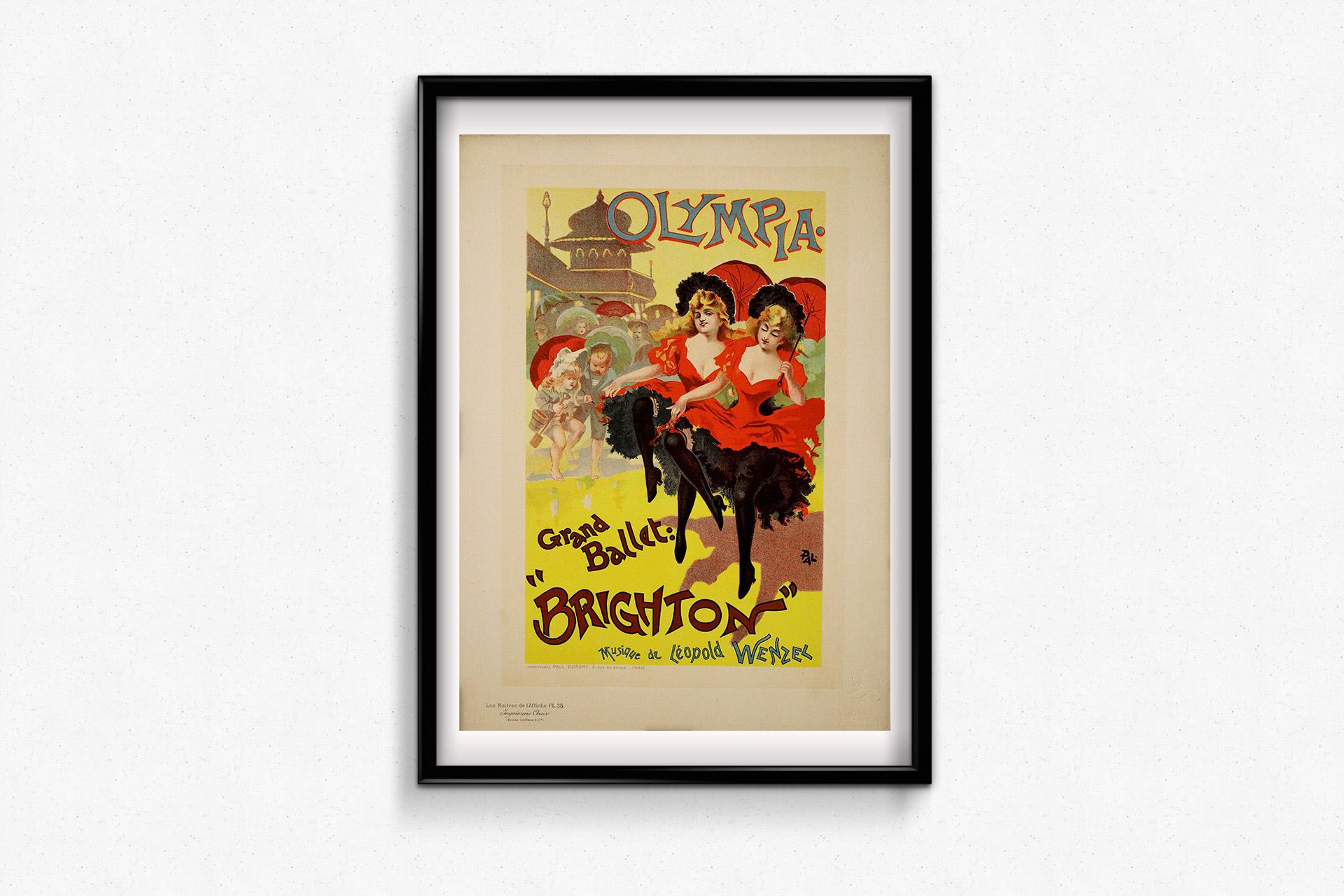 1896 original Les Maîtres de l'affiche Pl.35 by PAL Grand ballet Brighton For Sale 2