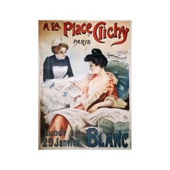 Beautiful original early 20th century poster by PAL - A la Place Clichy Paris