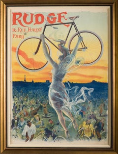 "Ciclos Rudge" auténticos carteles antiguos con timbres fiscales