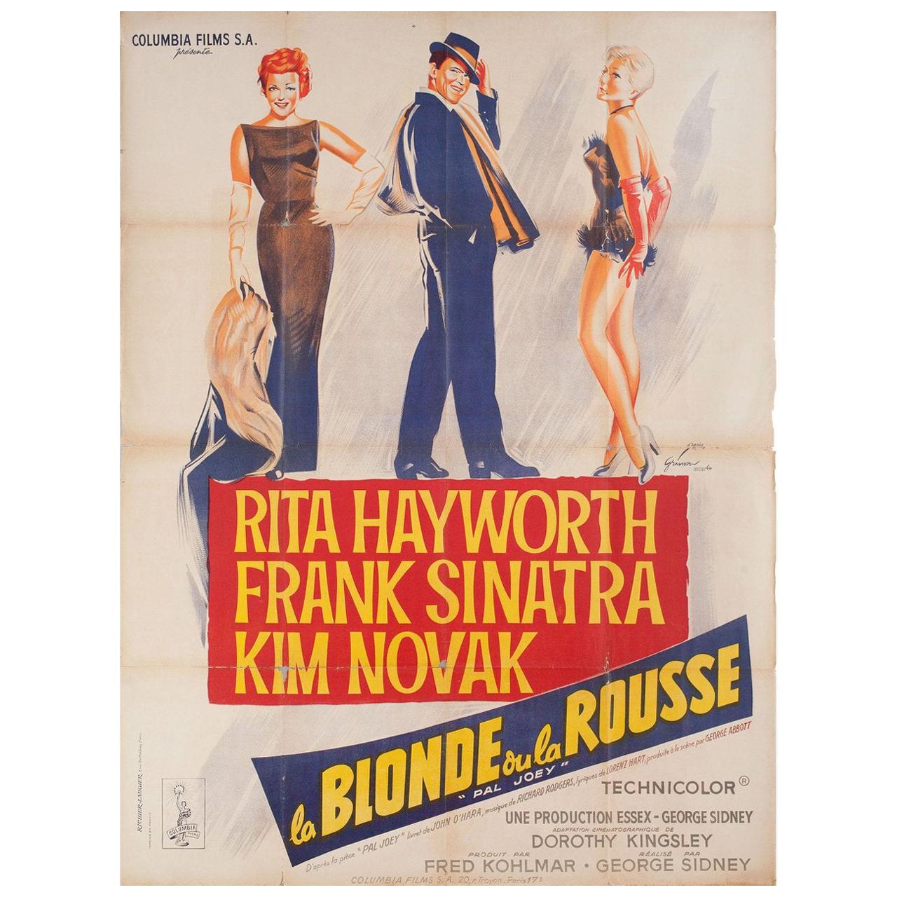 Pal Joey 1957 French Grande Film Poster