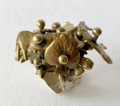 Pal Kepenyes Bronze Mexican Modernist Milagros Ring