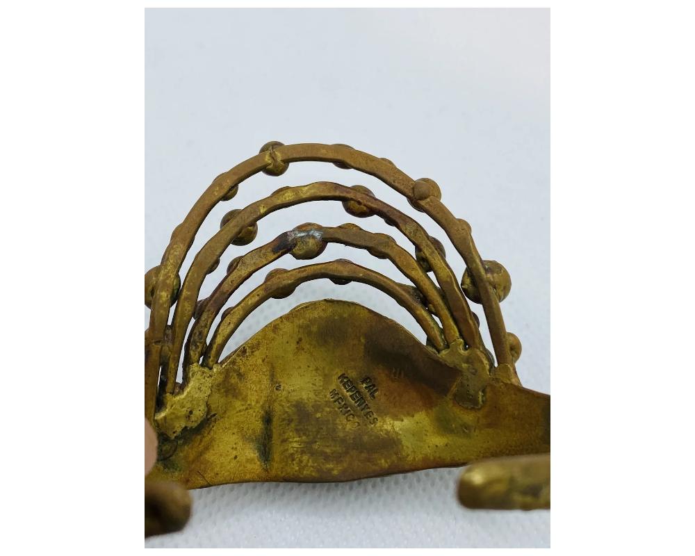 Paul Kepenyes Brutalist Bronze Bangle Cuff Jewelry 4