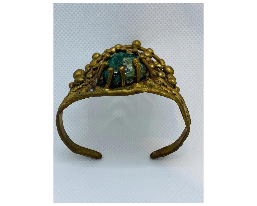 Paul Kepenyes Brutalist Bronze Bangle Cuff Jewelry 8