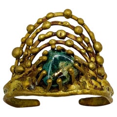 Paul Kepenyes Brutalist Bronze Bangle Cuff Jewelry