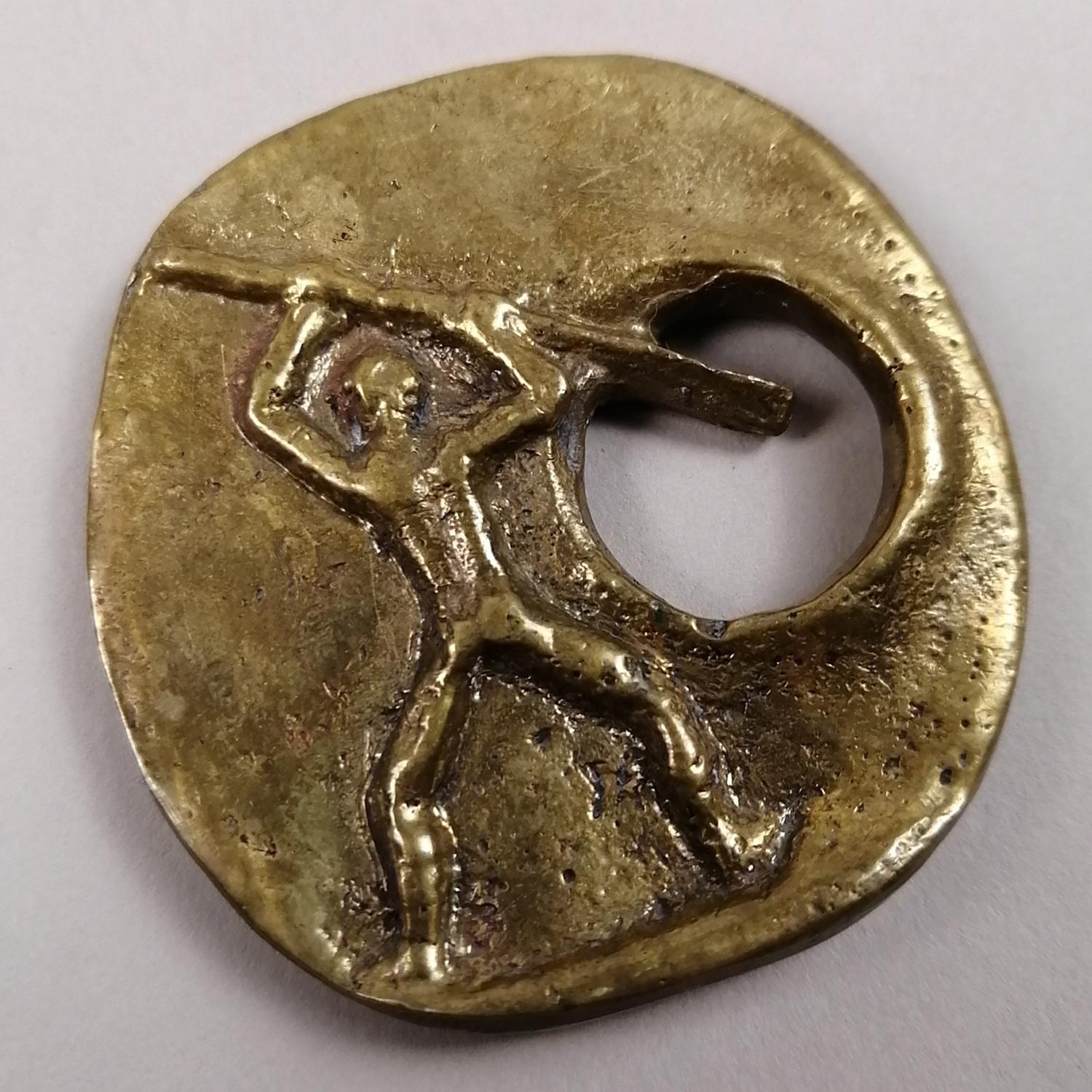 Pal Kepenyes Brutalist Bronze Buckle In Good Condition For Sale In Mexico City, MX
