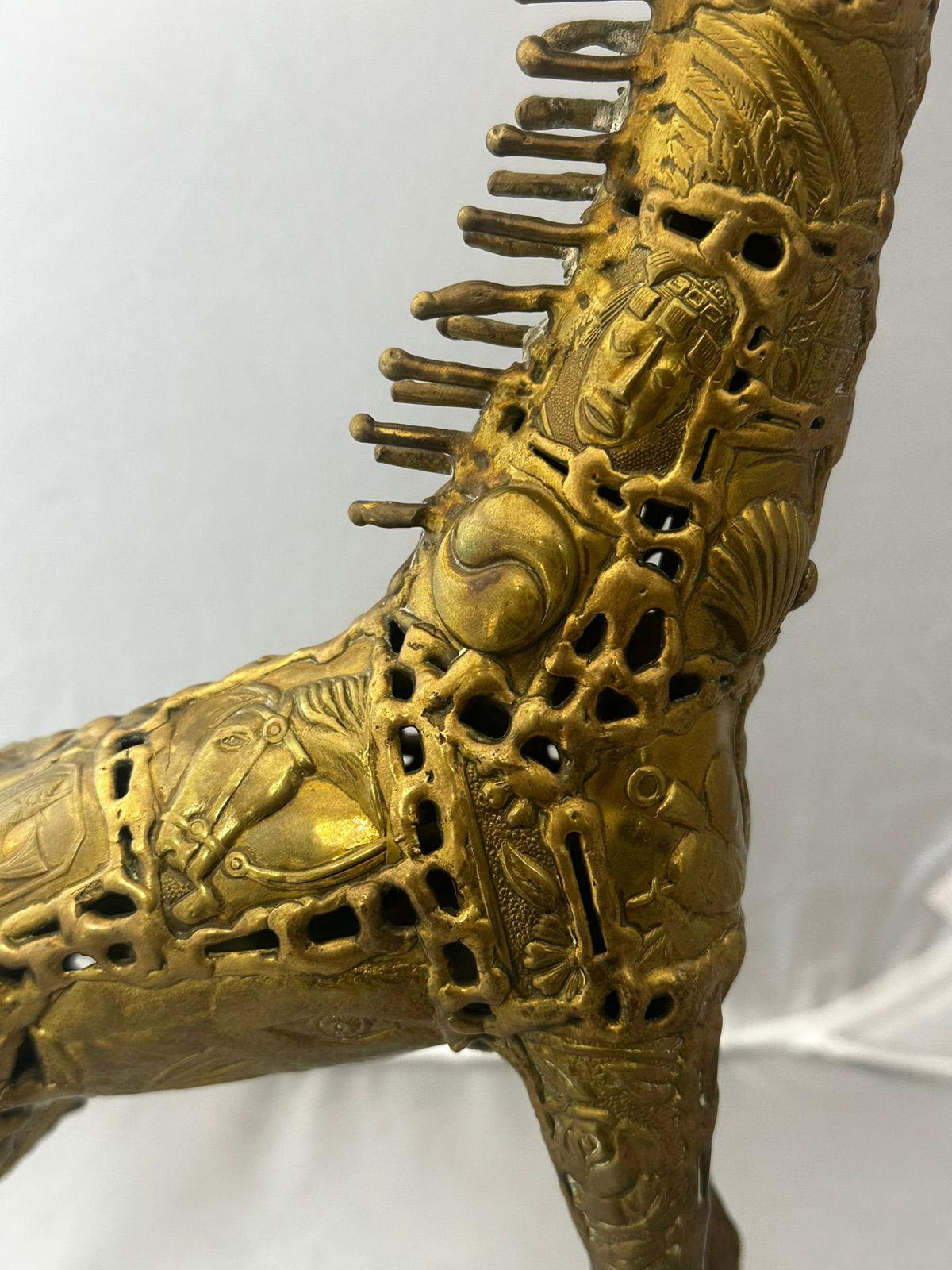 Pal Kepenyes Escultura Brutalista de Bronce Jirafa en venta 2
