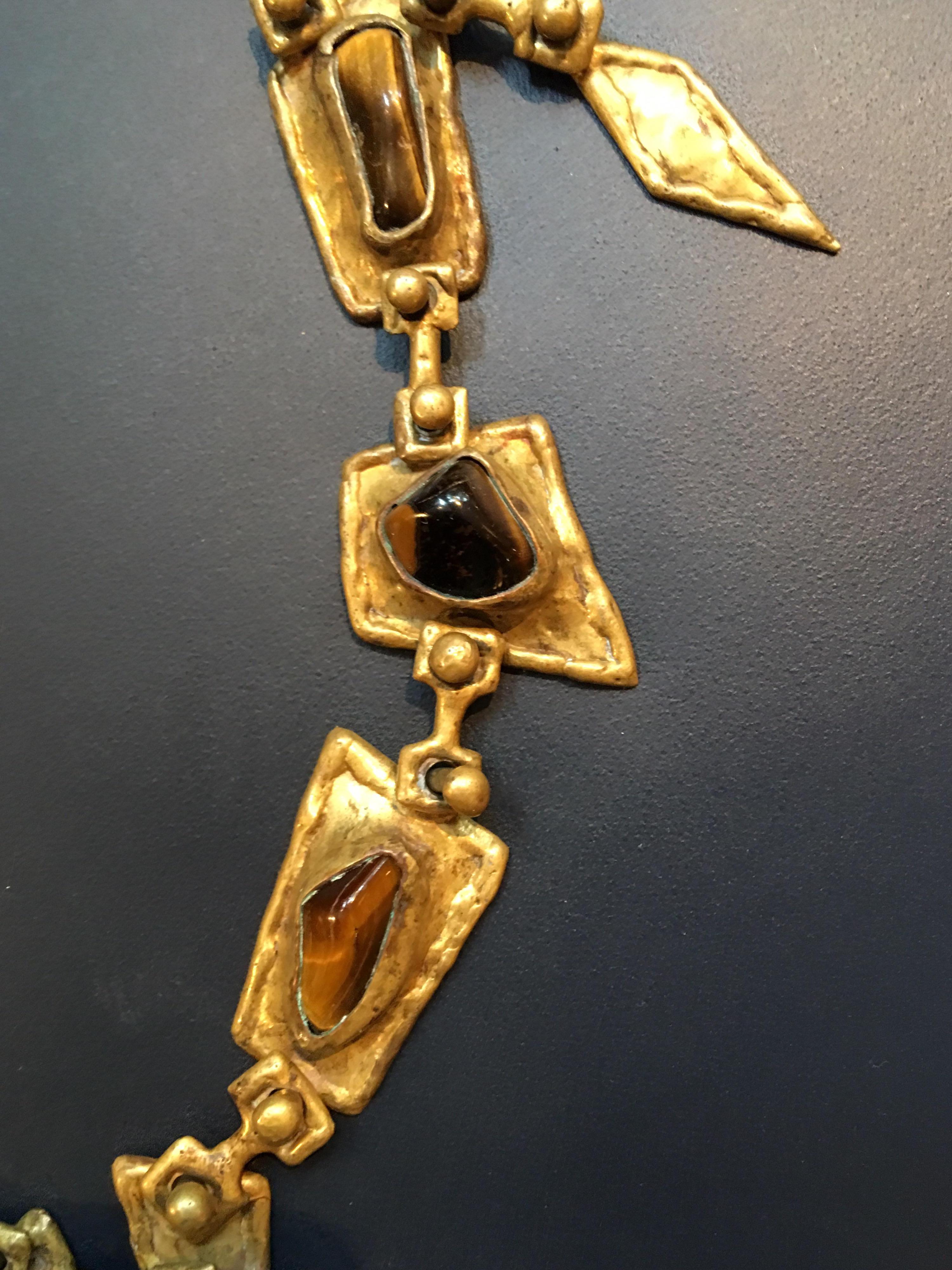 Pal Kepenyes Brutalist Bronze Necklace 2