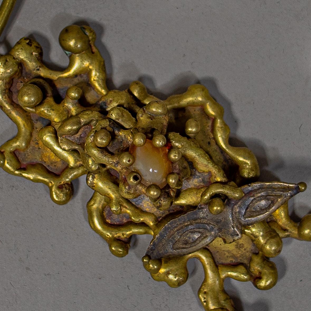 Pal Kepenyes Brutalistische Bronze-Halskette mit kinetischem Anhänger im Angebot 2