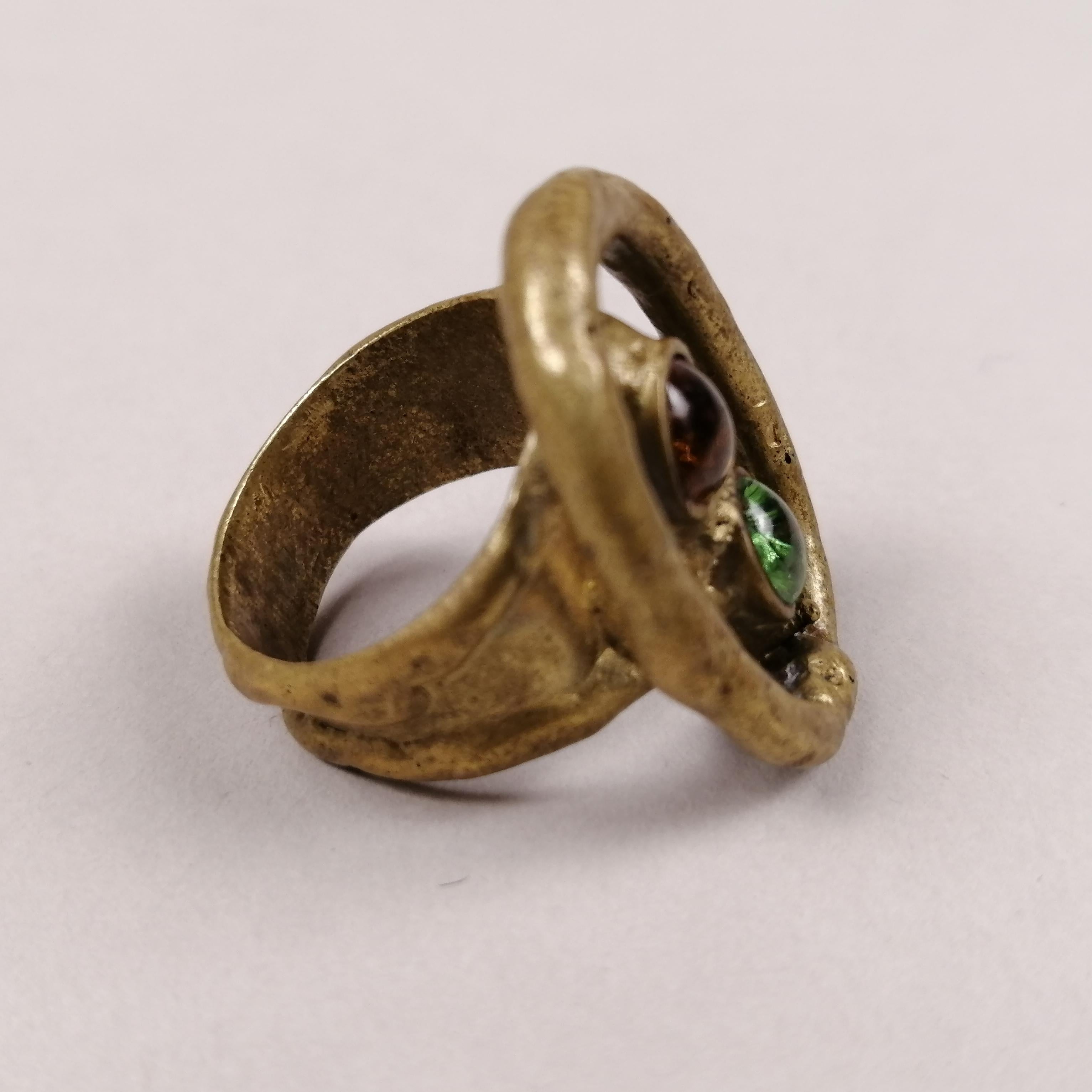 Mexican Pal Kepenyes Brutalist Bronze Ring