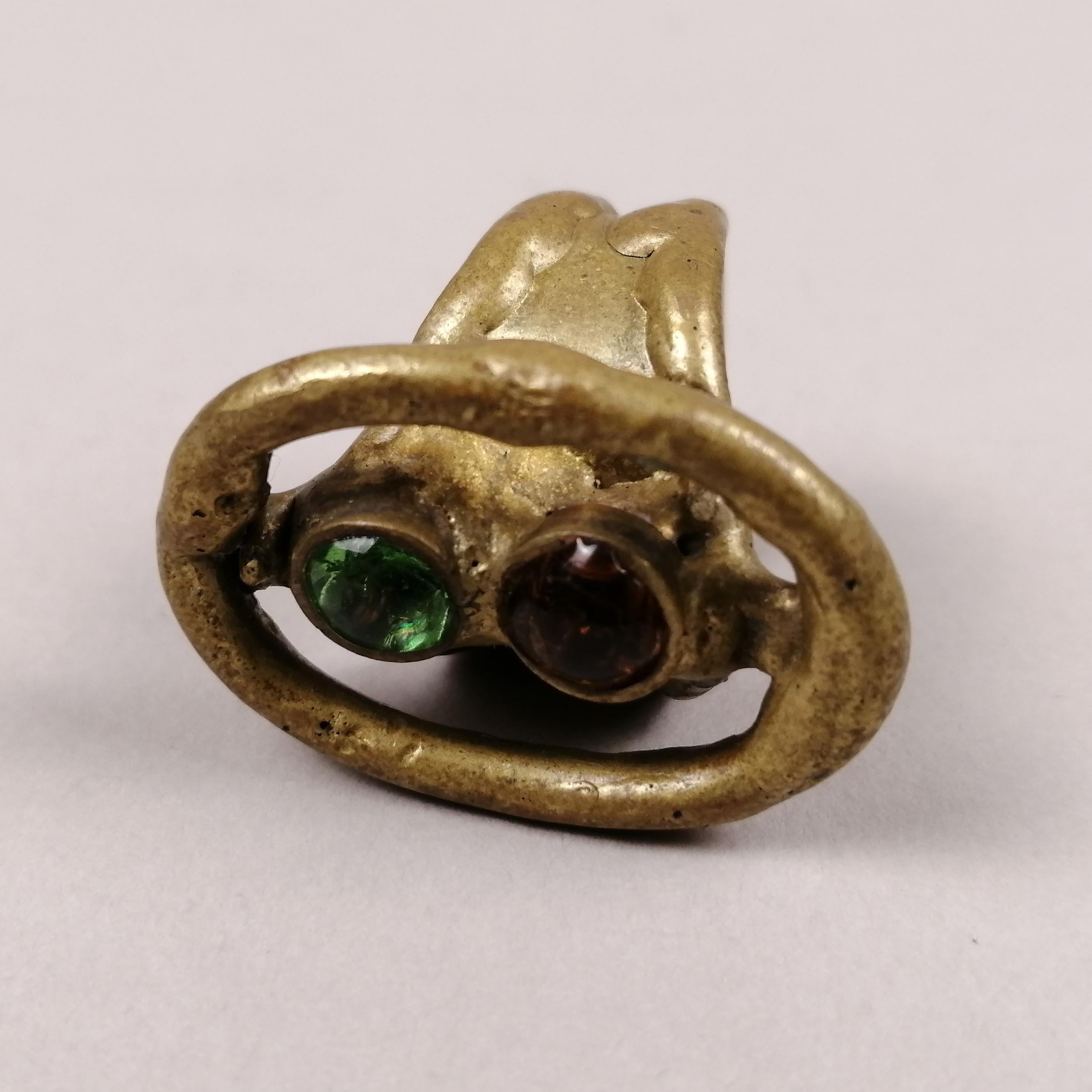 Pal Kepenyes Brutalist Bronze Ring In Good Condition In Mexico City, MX