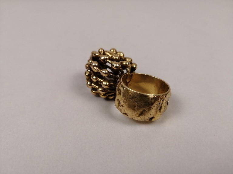 Pal Kepenyes Brutalist Bronze Ring For Sale 2