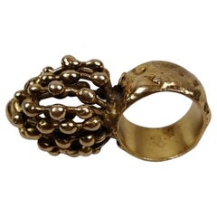 Retro Pal Kepenyes Brutalist Bronze Ring