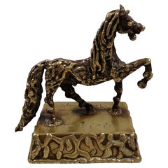 Pal Kepenyes Brutalist Bronze Small Horse Sculpture