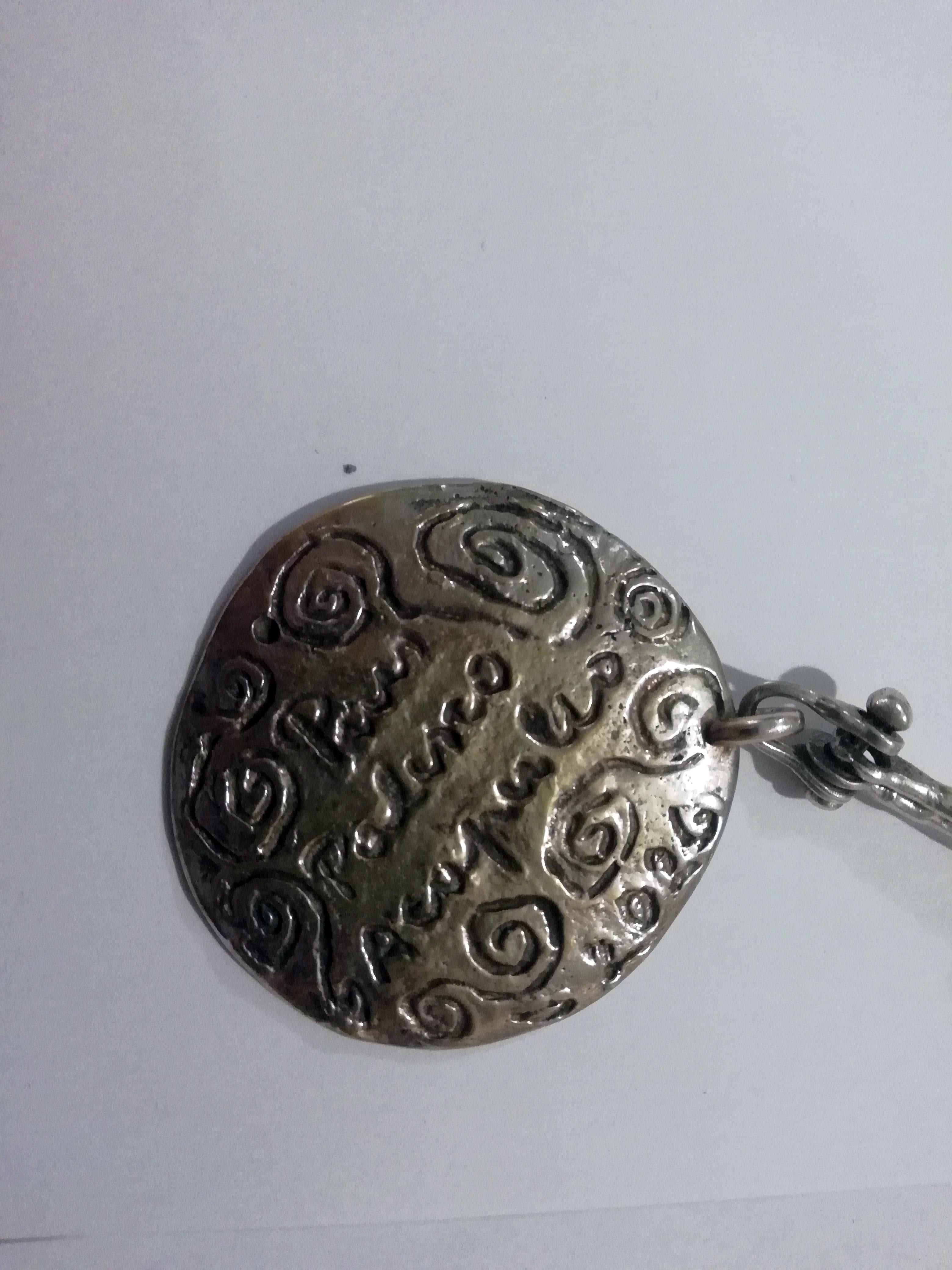 Pal Kepenyes Brutalistische Halskette aus Silber und Bronze im Zustand „Gut“ im Angebot in Mexico City, MX