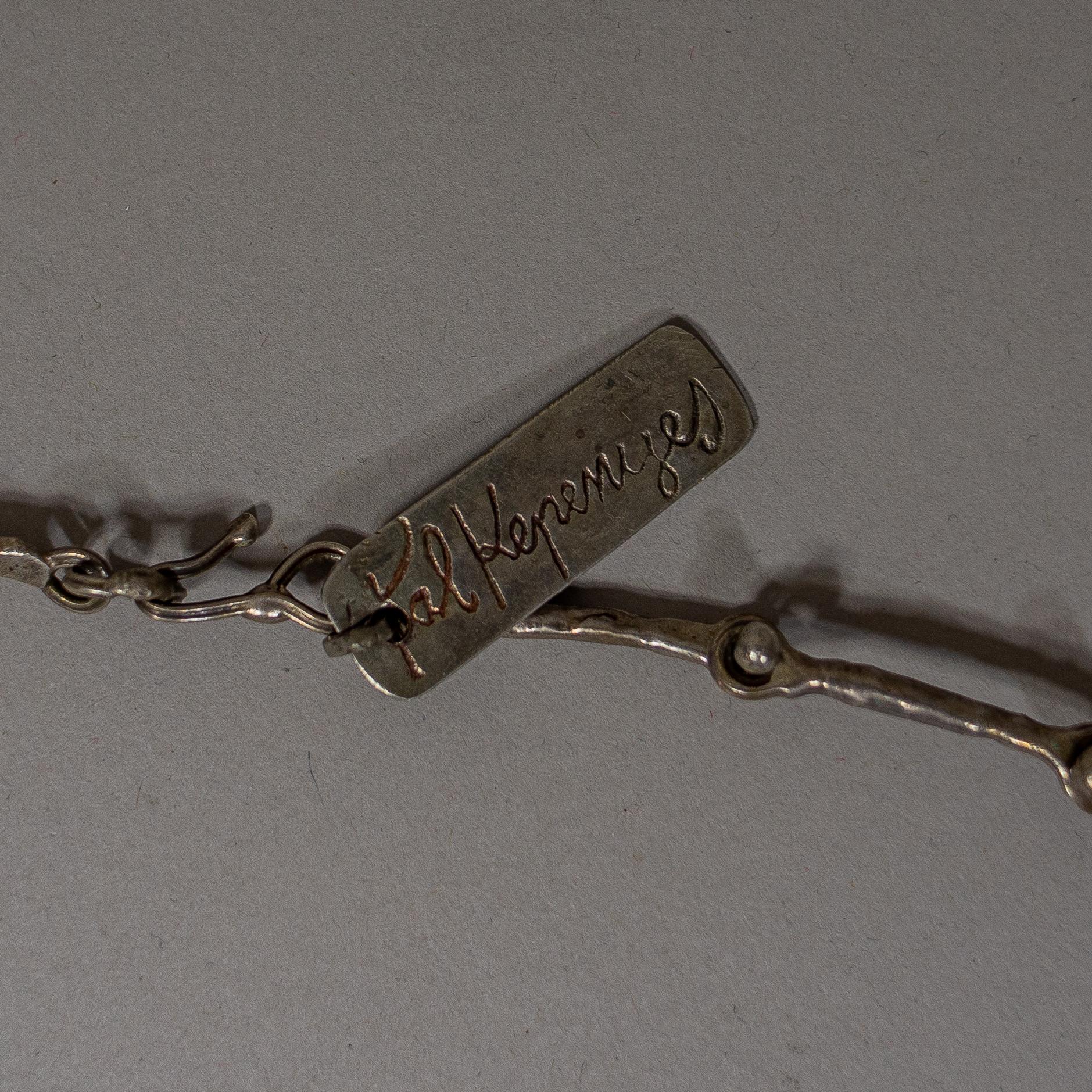 Pal Kepenyes Brutalistische Halskette aus Silber und Bronze im Angebot 3