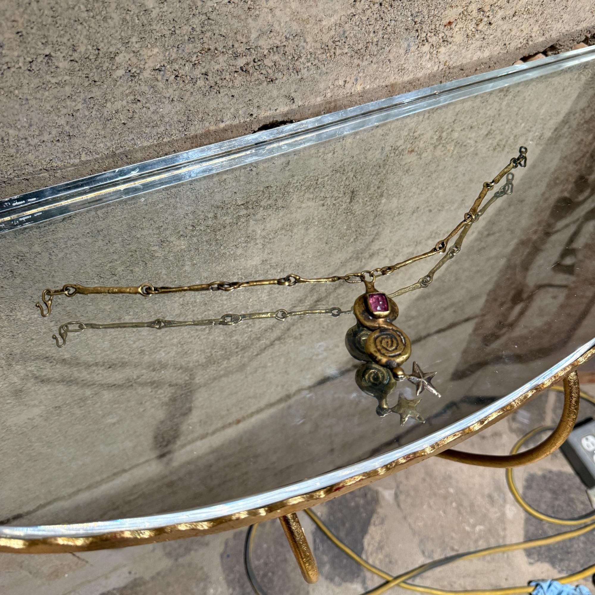 Late 20th Century Pal Kepenyes Choker Necklace Brutalist Mid-Century Modern Scapolite Gemstone For Sale