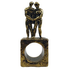 Pal Kepenyes Couple Holding Hands Bronze Sculpture