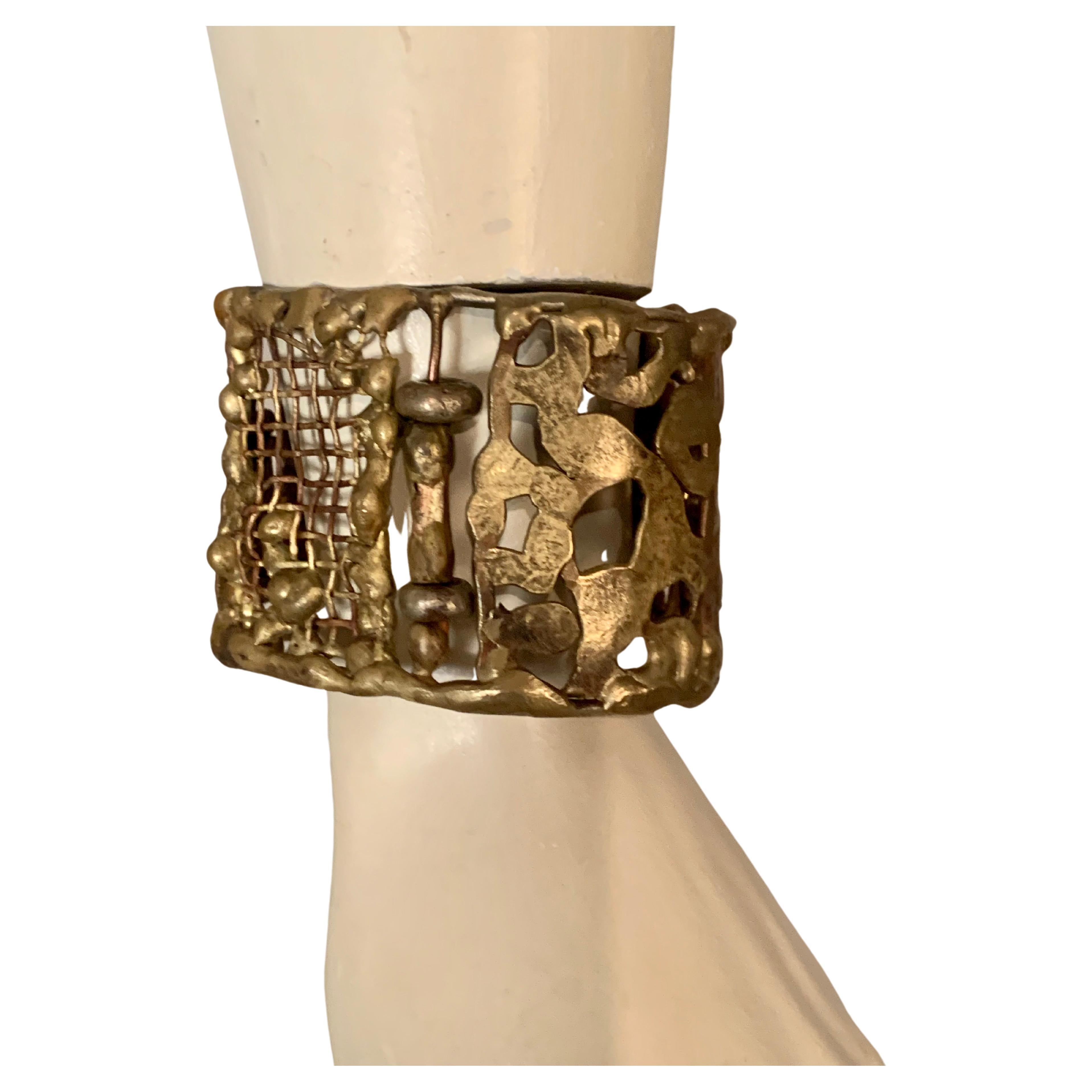 Pal Kepenyes Kinetic Cuff Bracelet in the Brutalist Manner For Sale