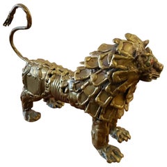 Pal Kepenyes, Lion, Brutalist Bronze Sculpture