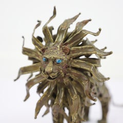 Pal Kepenyes Lion Steel and Bronze Sculpture