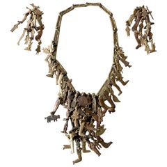 Pal Kepenyes Mexican Modern Milagros Miracles Necklace Earrings Set