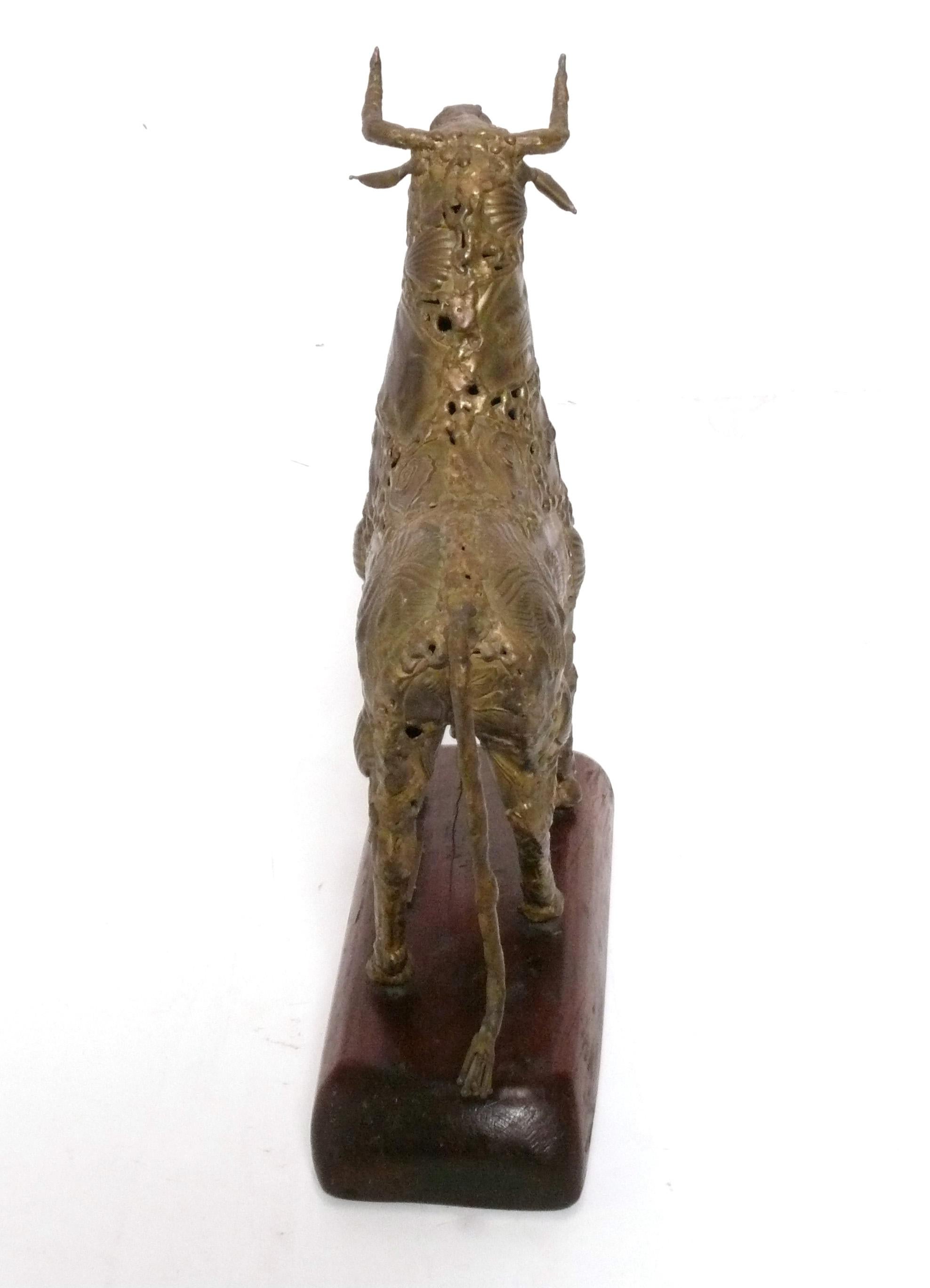 Mexican Pal Kepenyes Modernist Bronze Bull Sculpture Mid Century Abstract Modern Art For Sale