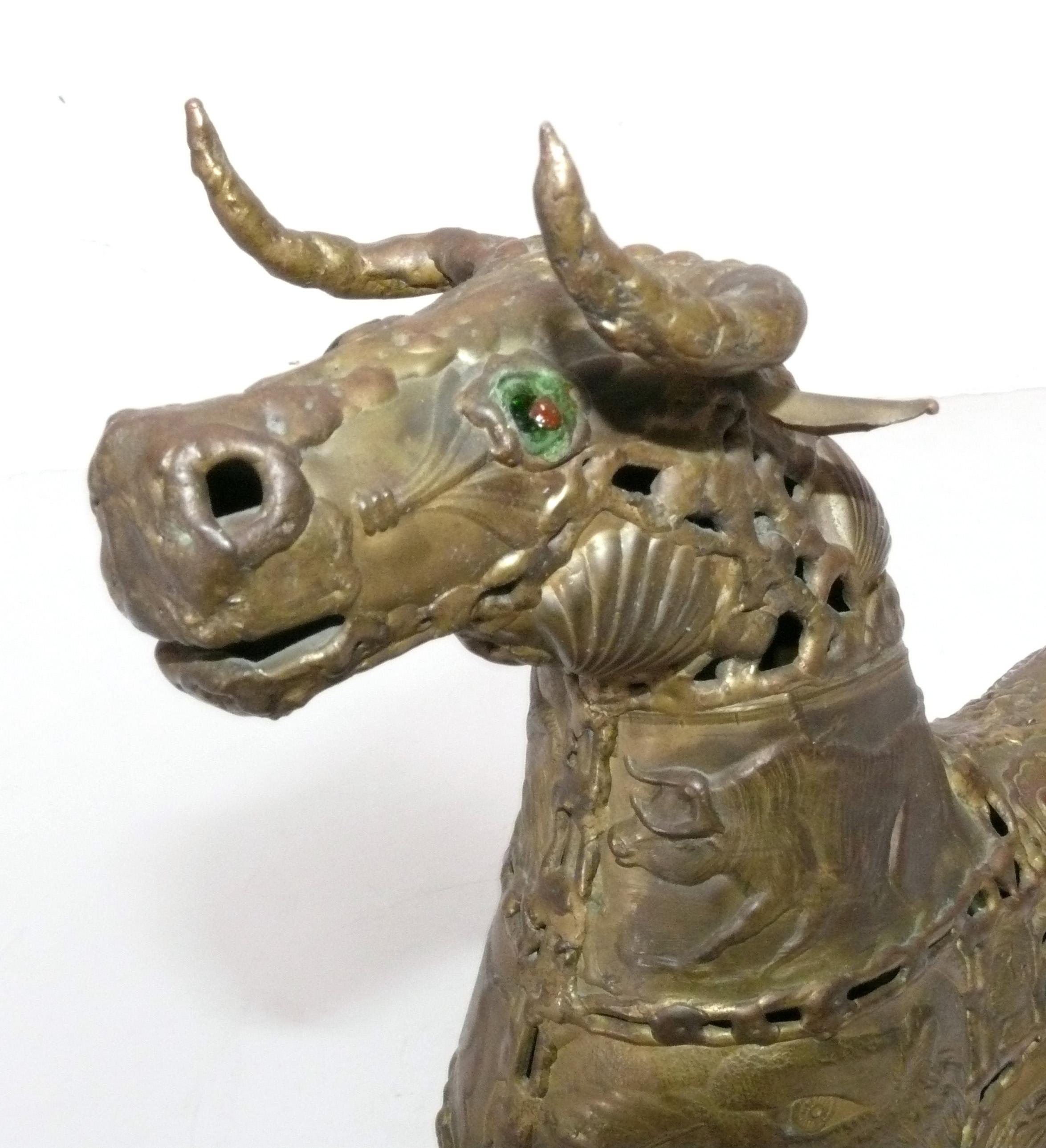 Pal Kepenyes Modernist Bronze Bull Sculpture Mid Century Abstract Modern Art In Good Condition For Sale In Atlanta, GA