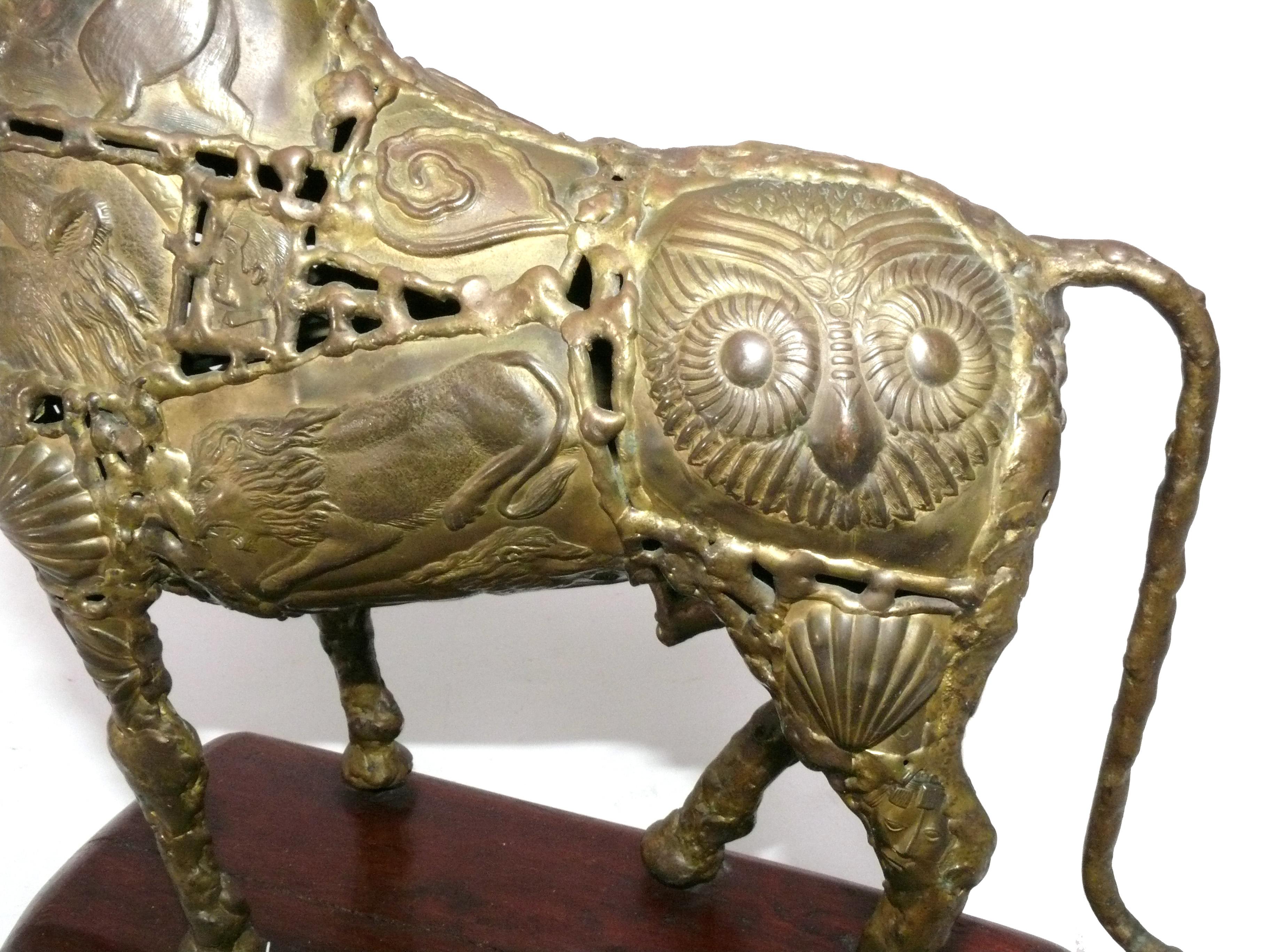 Mid-20th Century Pal Kepenyes Modernist Bronze Bull Sculpture Mid Century Abstract Modern Art For Sale