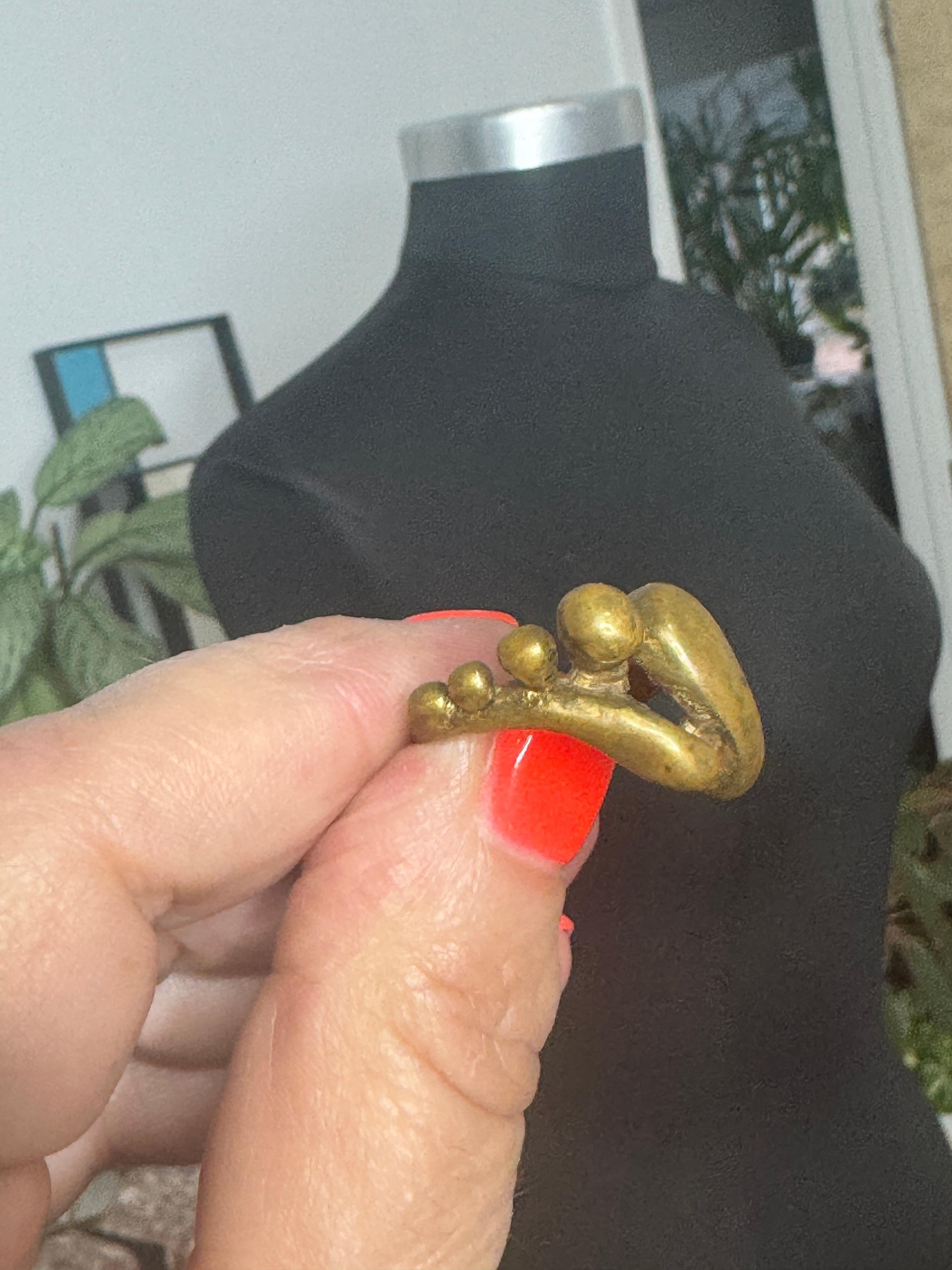 Anello Pal Kepenyes Bronzo Modernista Brutalista  Metà secolo in vendita 6