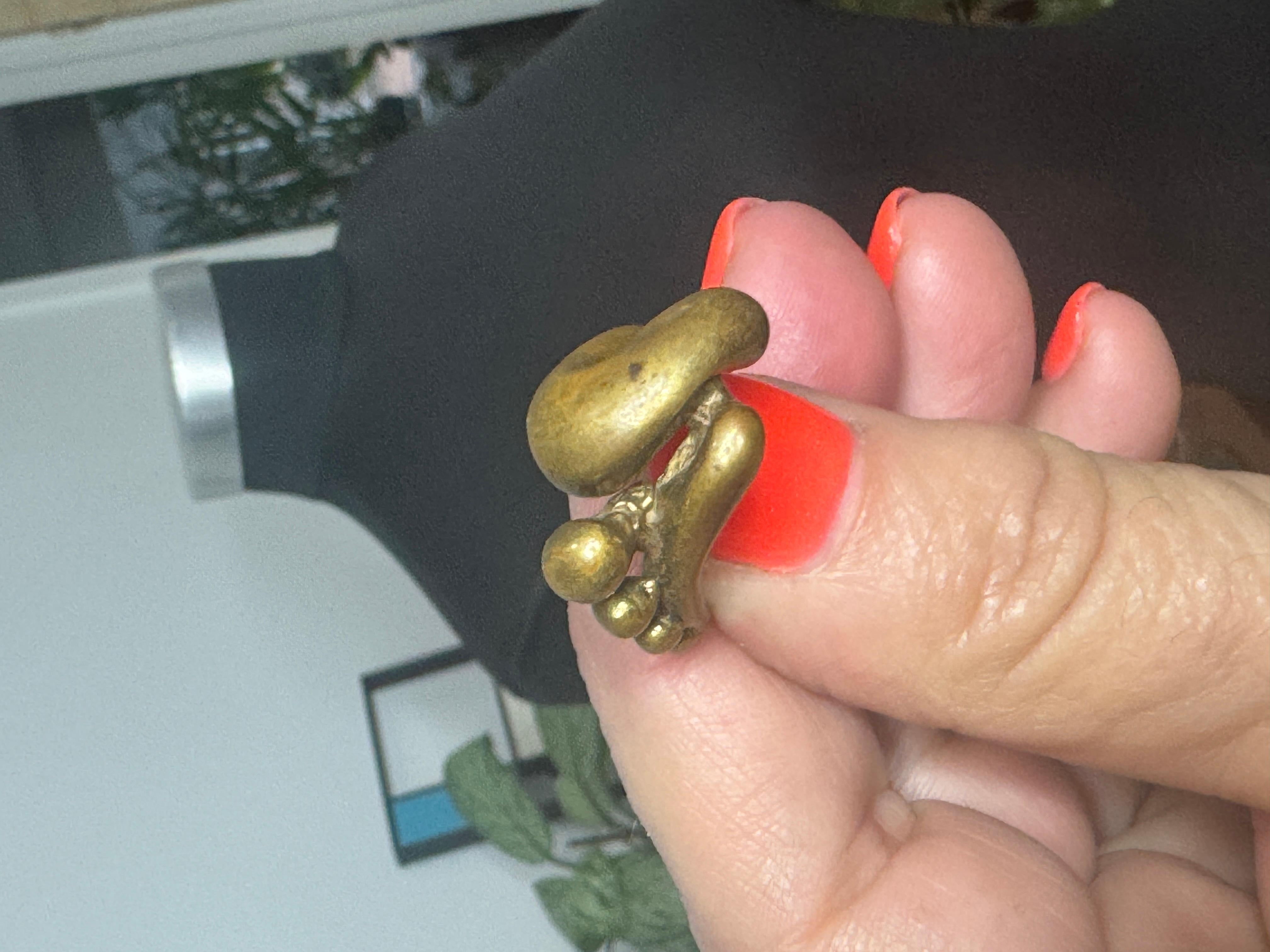 Anello Pal Kepenyes Bronzo Modernista Brutalista  Metà secolo in vendita 4
