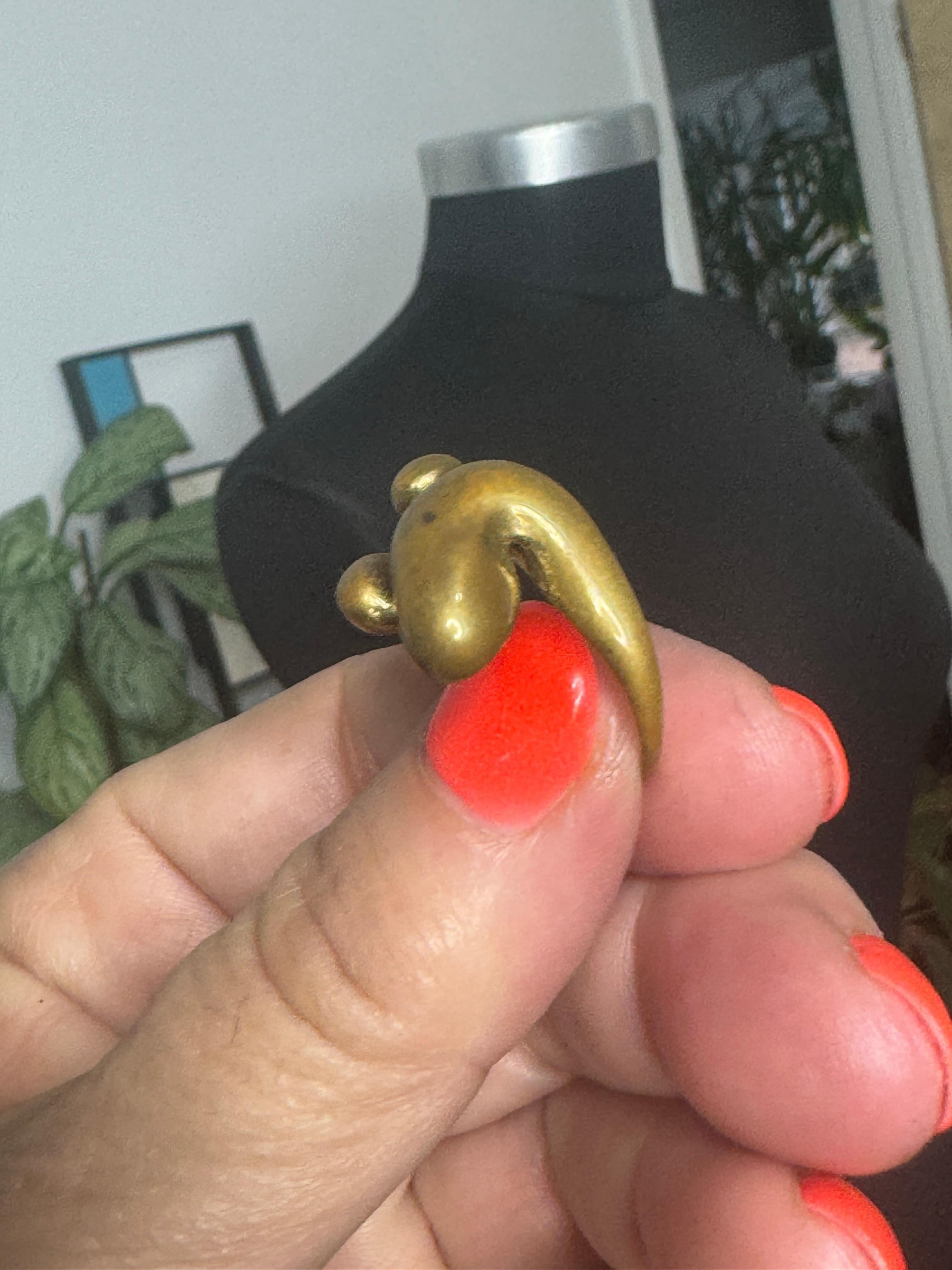 Anello Pal Kepenyes Bronzo Modernista Brutalista  Metà secolo in vendita 5