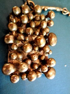 Raro Collar Colgante Escultura Brutalista Mexicana Firmado Bronce Pal Kepenyes