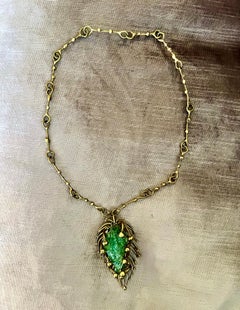 Rare Brutalist Mexican Sculpture Pendant Surrealist Stone Necklace Pal Kepenyes