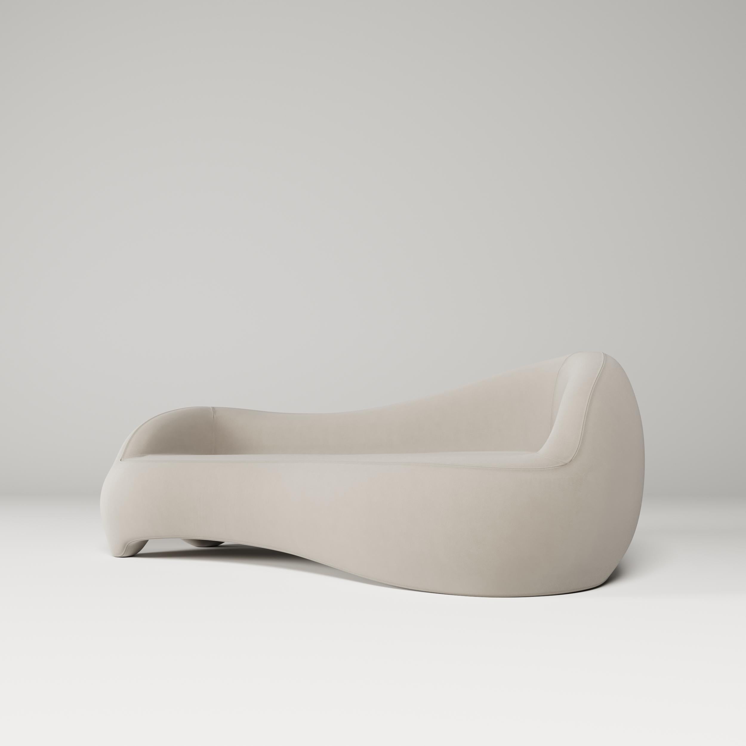 Turkish Pal-Up Sofa 250, Organic Modern, Flexib Velvet, by Mehmet Orel for Studio Kirkit For Sale
