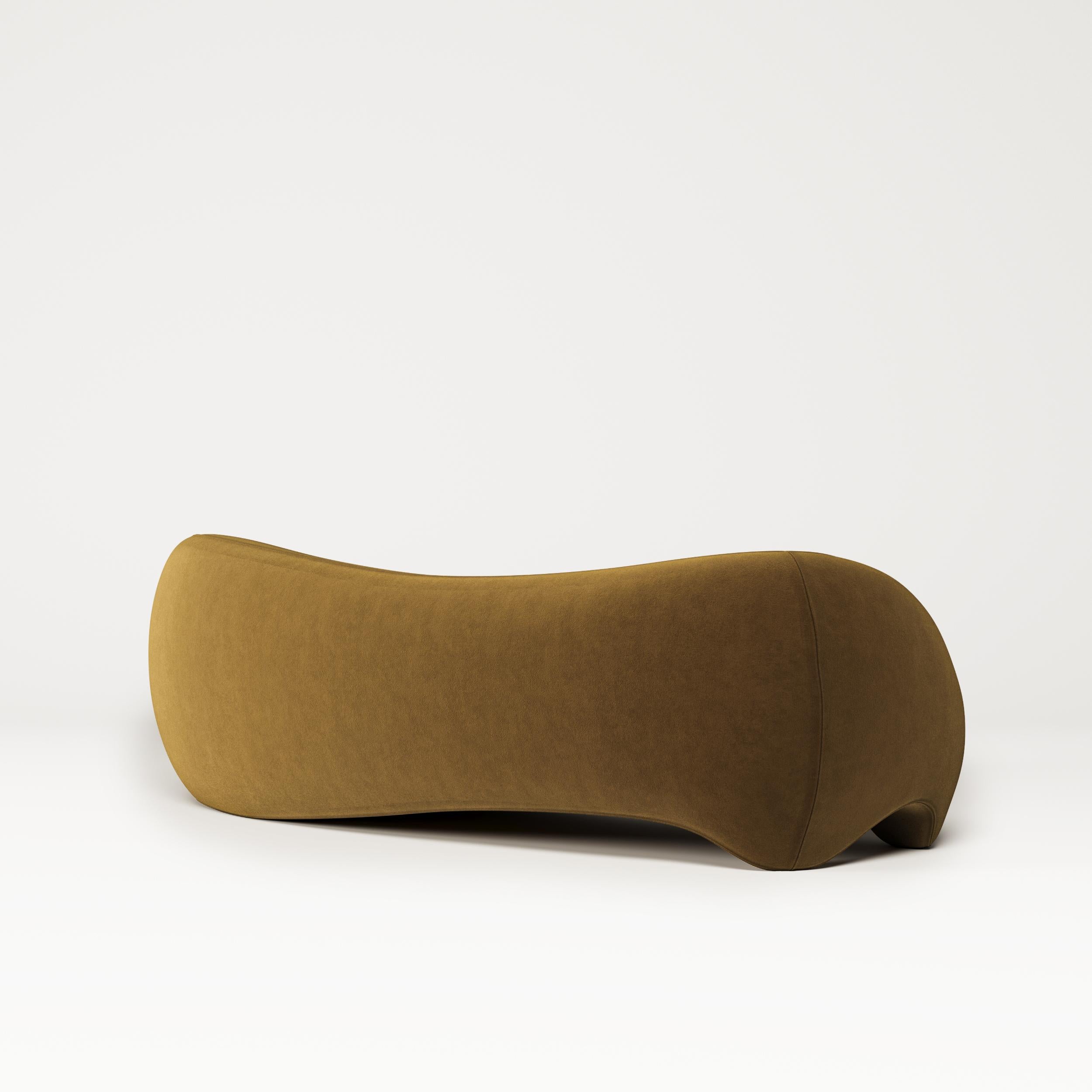 Turkish Pal-Up Sofa 250, Organic Modern, Flexib Velvet, by Mehmet Orel for Studio Kirkit For Sale