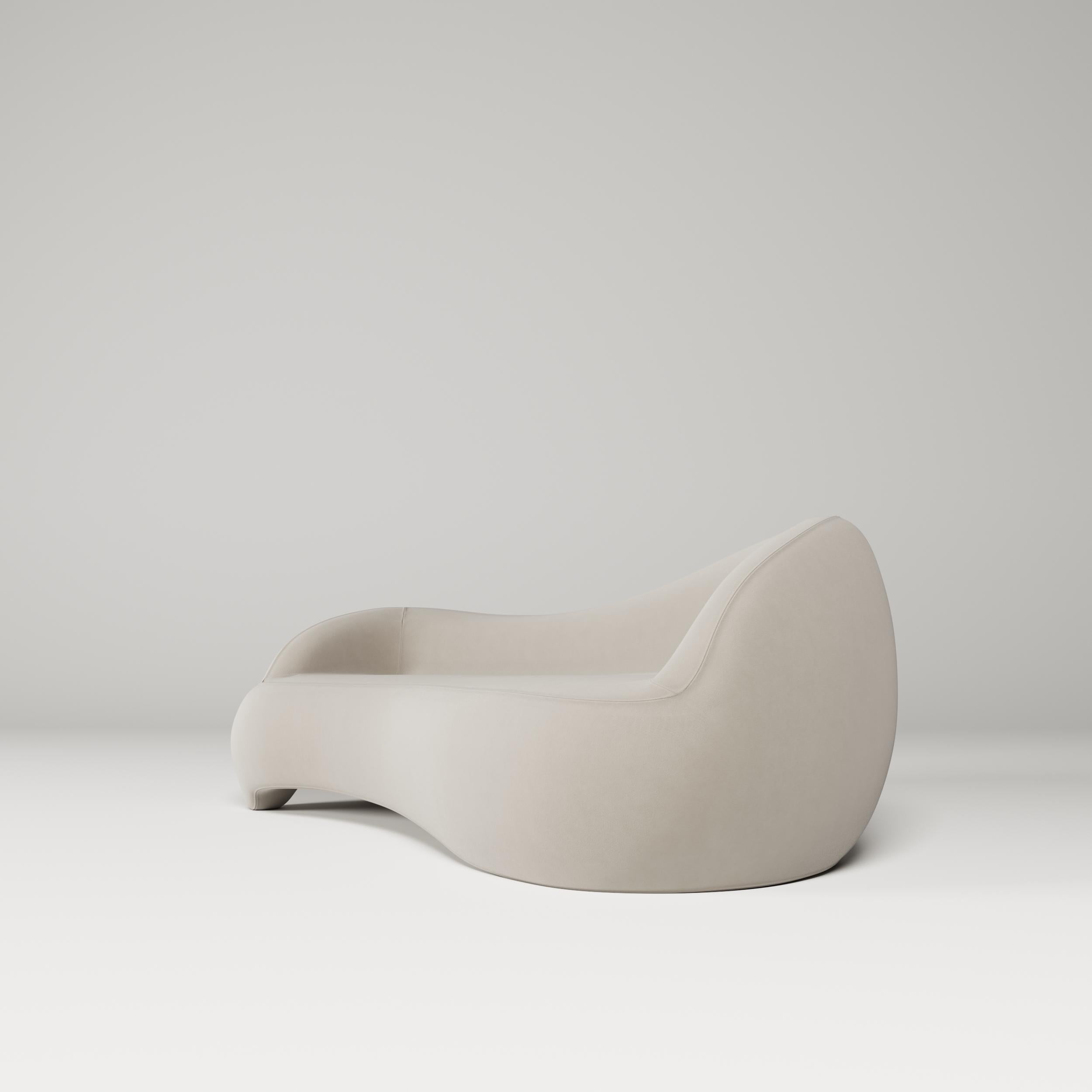 Contemporary Pal-Up Sofa 250, Organic Modern, Flexib Velvet, by Mehmet Orel for Studio Kirkit For Sale