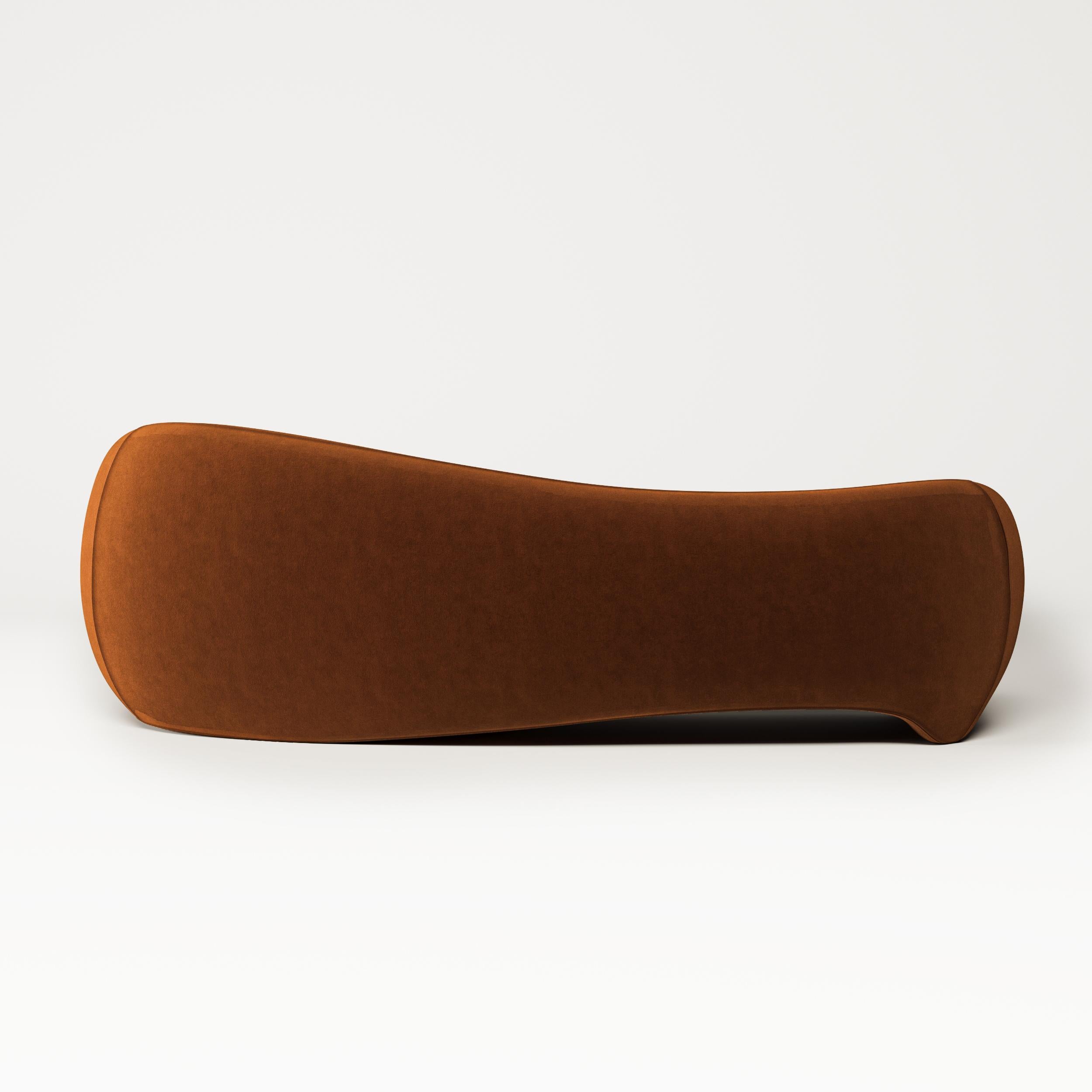 Hand-Crafted Pal-Up Sofa 280, Organic Modern, Flexib Velvet, by Mehmet Orel for Studio Kirkit For Sale