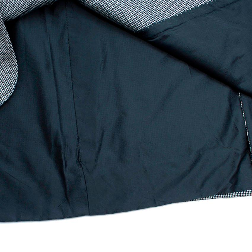 Gray Pal Zileri Men's Silk & Wool Houndstooth Blazer - Size M EU 46 For Sale