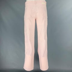 Pantalon décontracté PAL ZILERI, taille 36, en coton à rayures roses et blanches, 5 poches
