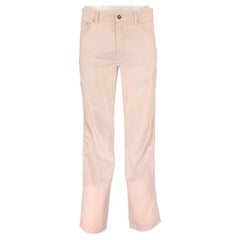Pantalon décontracté PAL ZILERI, taille 36, en coton à rayures roses et blanches, 5 poches